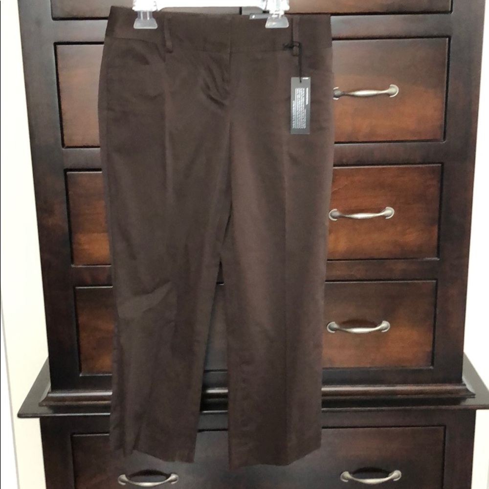 Express Editor Cropped Pants Brown size 0